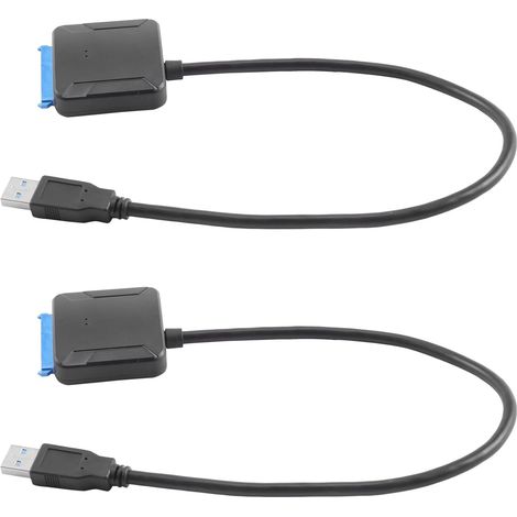 2X Sata À USB 3.0 2.5/3.5 Disque Dur Ssd Disque Dur Adaptateur de Ligne de Câble de Convertisseur (1/5)
