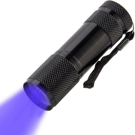 Mini Lampe UV LED de Poche 395nm  Idéale pour Détection de Taches d'Urine, Vêtements, Moquettes et Tapis