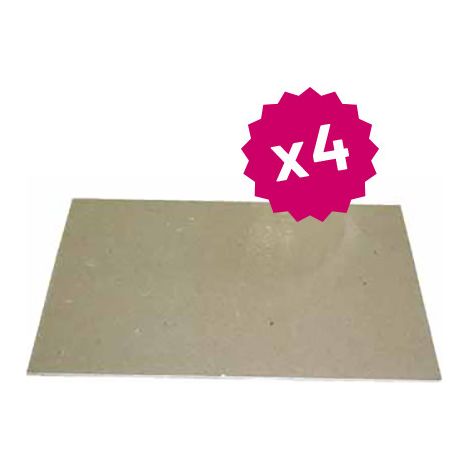 Lot de 4 plaques mica 205x130 mm