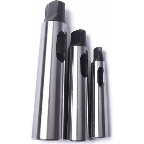Cône Morse douille de perçage Réduction adaptateur pour tour de fraisage (MT1 à MT2, MT3 à MT2, MT3 à MT4,3pcs)