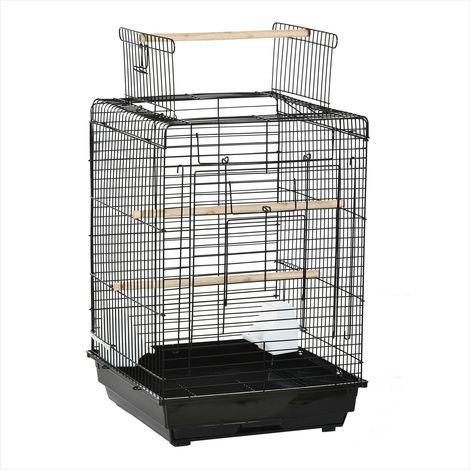 Cage pour oiseaux acier avec plateau amovible et poignée 40 x (1/5)