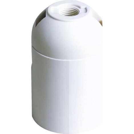 GSC 101530004  Portalámparas termoplástico liso E27 Blanco (1/4)