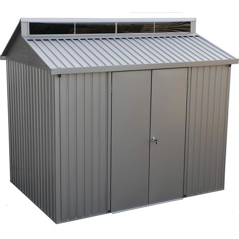 DURAMAX Abri de jardin aluminium 8 x 6 avec lucarne - fenêtre latérale - surface 4,33 m² (1/4)