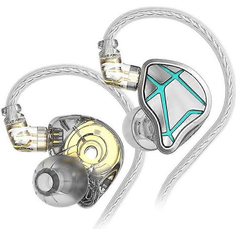 Casque intra-auriculaire KZ-ESX avec isolation phonique pour musique Hifi et gaming sur ordinateur - Version standard