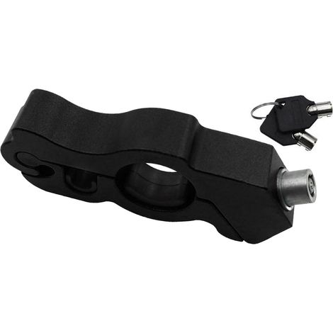 Antivol de guidon de moto en alliage d'aluminium CNC, adapté aux motos tout-terrain, cyclomoteurs, scooters, quads, noir. (1/5)