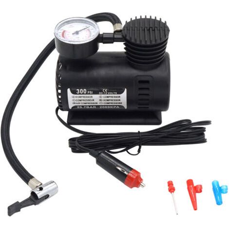 Compresseur d'air portable 12V pour gonfler les pneus de vélo, de voiture ou de moto.-AquaForge (1/4)