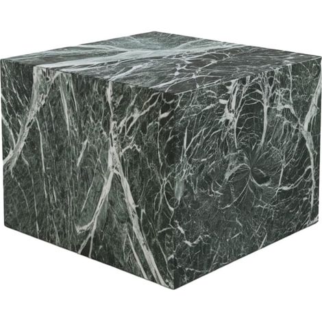 Pouf/sgabello cubo moderno "Marmo verde scuro" (1/5)