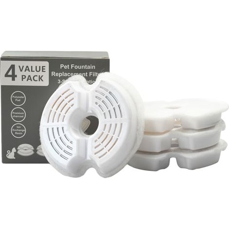 Pet fountain filter, 4 pieces, replacement sponge, foam filter (1/5)