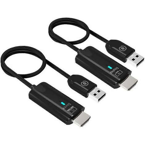 Compatible avec les émetteurs et récepteurs sans fil audio et vidéo, prolongateur 1080p, branchez et jouez jusqu'à 30 mètres, compatible avec les ordinateurs portables et les boîtiers TV pour la conne (1/5)