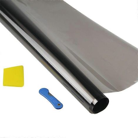 rouleau de 50 cm x 3 m, film teinté pour vitres (transmission de lumière visible) à 5/15/35/50 %, protection solaire pour voiture, film anti-UV, 0,5 x 3 m, 5 % (1/5)