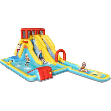 Castello gonfiabile con scivoli e cannone ad acqua 622 cm (1/5)