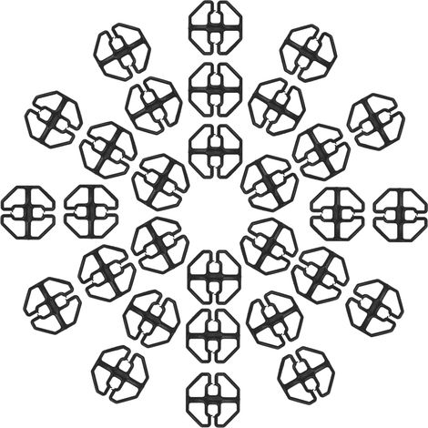 100 Pièces Attaches de Housse de Siège Octogonales Noires, Clips de Fixation Plastiques pour Coussins de Fauteuil Inclinable, Insert de Boucle Antidérapante, Accessoires Maintien (1/5)