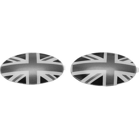 1 paire gauche droite gris Union Jack pommeau de levier de vitesse garniture Badge couvre remplacement pour Cooper F54 F55 F56 F57 F60 (1/5)