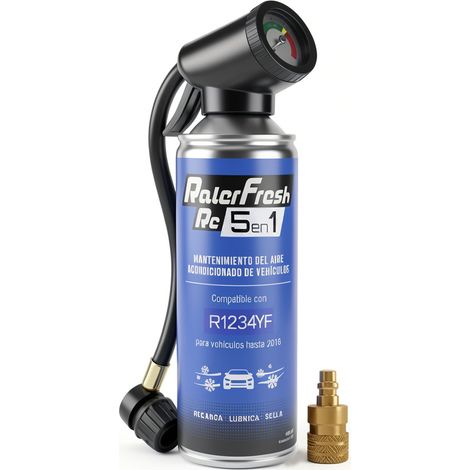 Gas Refrigerante Ralerfresh RC 5en1 400ml para sistemas con R1234YF con Manómetro (1/5)