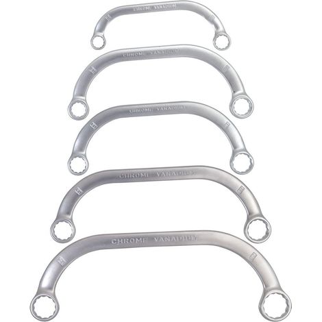 Juego de 5 llaves mixtas curvas en media luna NEO TOOLS 09-176 (1/4)