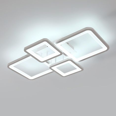 Plafonnier LED, Carré Lampe de plafond Blanc 56W 6300LM 6500K (1/5)