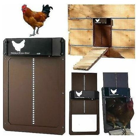 Ouvre-porte automatique pour poulailler, capteur de lumière, porte pour poulailler, porte pour animaux de compagnie (1/3)