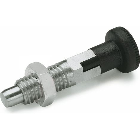 Ganter Norm elementi  Rast Bulloni – GN 717  perno diametro 4 mm  in acciaio zincato  2 pezzi, argento, GN 717-4-M8X1-CK-ST