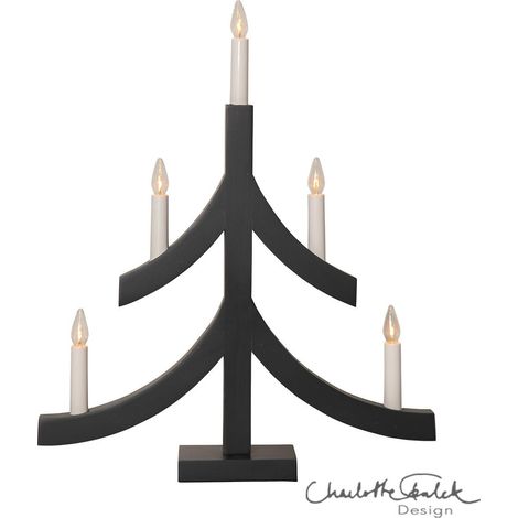 Star Trading Chandelier Pagod, Anthracite, bois, 5 flammes, 47,5cm