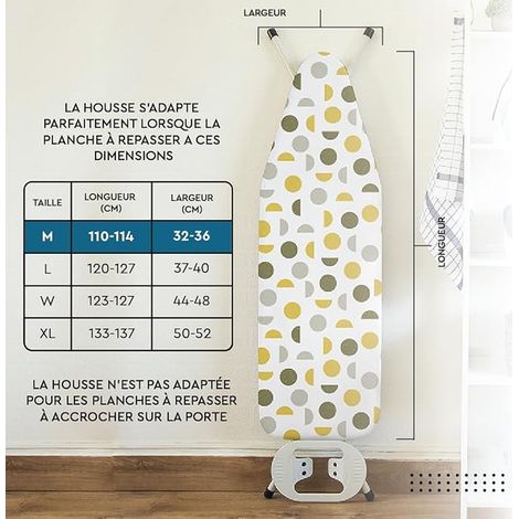Ironing Board Cover, Padding 3 mm 44"x13" Grey