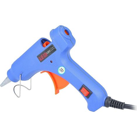 Pistolet à colle chaude 20W multifonction, usage industriel et domestique, DIY, avec interrupteur, bleu HJ005 (1/5)