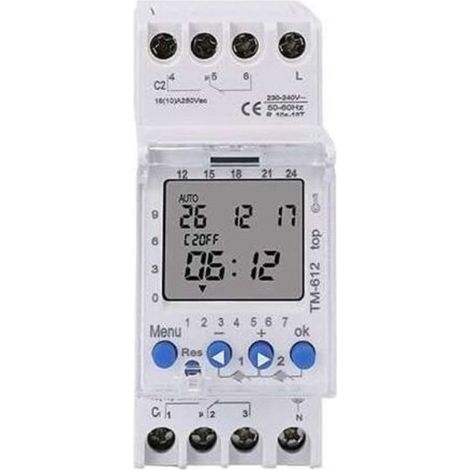 Minuterie double canal AHC822, 220V, 7 jours, 24 hes, Programmable, interrupt numérique électronique LCD, horloge numérique (1/3)