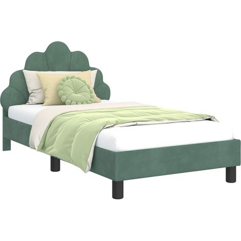 Maison Exclusive - Struttura letto bambini con testata Verde Mare 80 x 160 cm (1/5)
