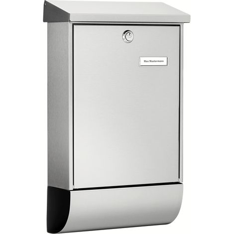 BURG-WÄCHTER Briefkasten Oslo-Set 37670 NI H.500mm B.300mm T.110mm VA DIN C4 - OSLO-SET 37670 NI (1/5)