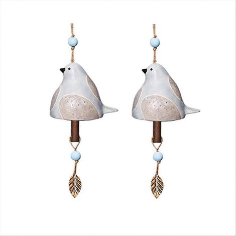 2 clochettes chantant les oiseaux, carillon éolien, clochette chantant les oiseaux, D (1/5)