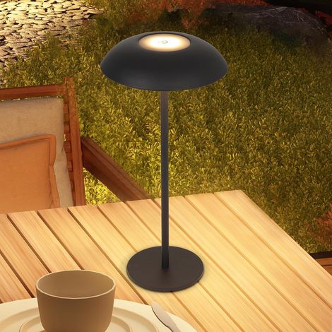 Lampe de Table, Contrôle Tactile,Lumière Chaude Lmière Dimmable,lampe de table pour Chambre,étude,restaurants,Bar,Intérieur extérieur. (Noir)