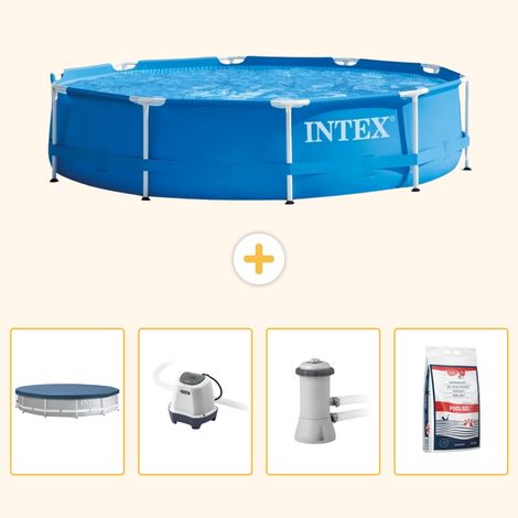 Intex Piscine Tubulaire Ronde - 366x76 cm - 5-pièces  SCB53 (1/5)