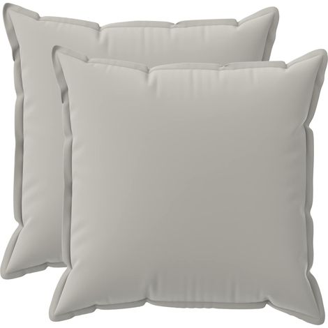 Cushion Cover 2 pcs HOUTEN Grey 65 x 65 cm Polyester vidaXL (1/5)