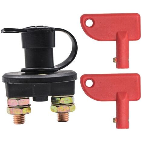 Coupe Circuit Batterie 12v, Cuivre Pur, Clé En Os Nato pour Voitures, Camping-Cars, Camions, Navires et Yachts