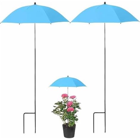 Lot de 2 parapluies pour plantes d'extérieur, réglables pour plantes Bonsaï, parasol imperméable à la pluie, pour le jardin en plein air pour l'extérieur, protection des plantes de jardin (1/4)