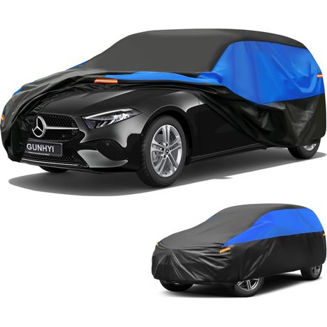 Housse de Voiture Imperméable et Respirante, Bâche pour Mercedes-Benz Classe A Hatchback, Housse de Voiture Noire et Bleue, Bâche de Garage Complète pour Protéger de la Pluie, du Soleil et.,Convient p (1/5)