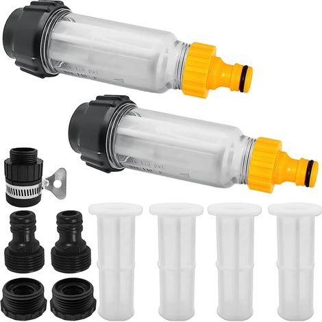 Filtre pour nettoyeur haute pression 3/4 pouce, filtre pour tuyau d'arrosage, boîtier transparent pour la protection des pompes à eau.
