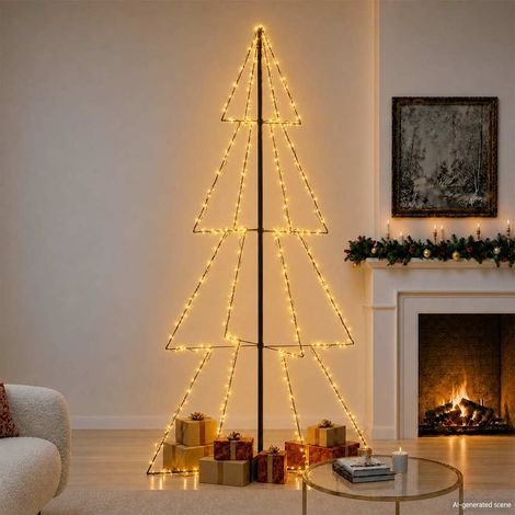 vidaXL Árbol de Navidad 360 luces LED interior y exterior 143x250 cm (1/5)