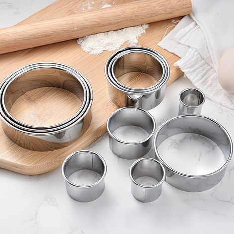 Emporte-pièce Rond - Moule À Biscuit En Acier Inoxydable 304 - Pour Donuts Scones Pâtisseries - 11 Pièces - Diamètres De 2,3 À 9,2 Cm (1/5)