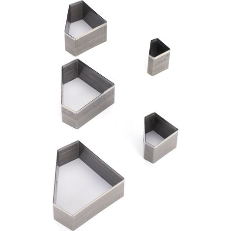 Ensemble de 5 matrices de découpe pour cuir, emporte-pièces creux en forme de diamant, outil de bricolage (1/5)