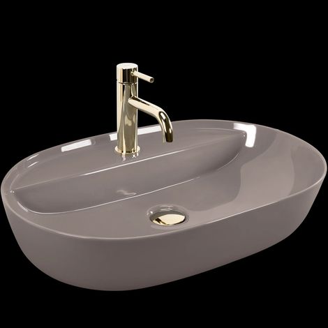 REA AUFSATZWASCHBECKEN AURA 61 SHINY BEIGE (1/5)
