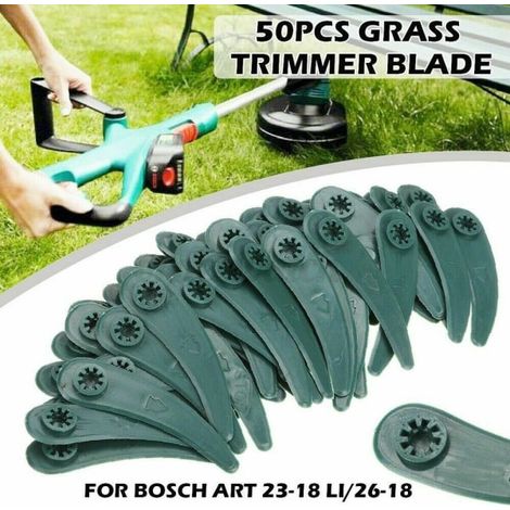 Lame de tondeuse en plastique 50 cm, couteau de rechange pour Bosch, accessoire de remplacement pour pelouse, pièce détachée résistante, outil de jardinage compatible, taille standard 50 cm. (1/5)
