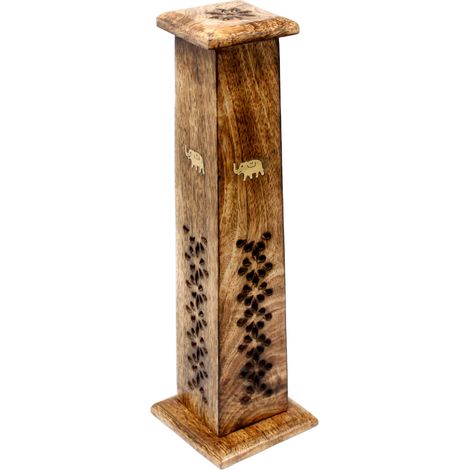 Tour d'encens conique - Bois de manguier- Vendu par 1 (1/3)
