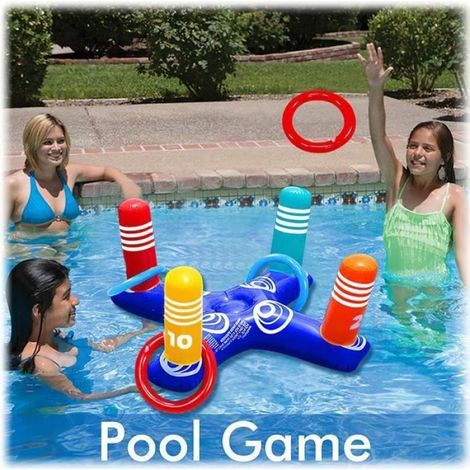 Happy-Jouet de jeu de piscine anneau de lancer d'anneau gonflable (1/3)