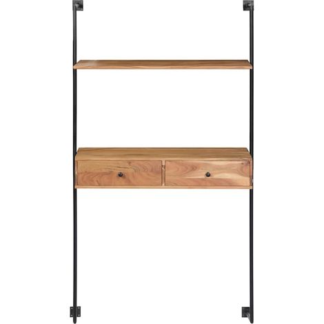 Maison Exclusive - Wandschreibtisch 90x40x170 cm Massivholz Akazi (1/5)