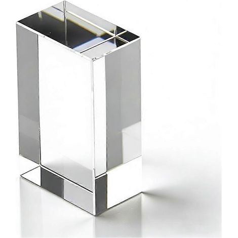 Cube en cristal K9 vierge de 10 x 7 x 3 cm pour gravure laser 3D, cristal rectangulaire colonnaire (1/5)