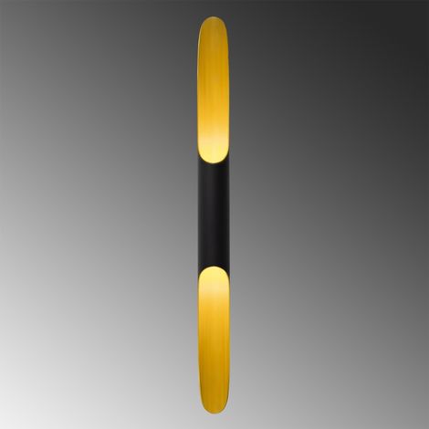 Wandlampe Lyra aus schwarzem Glas