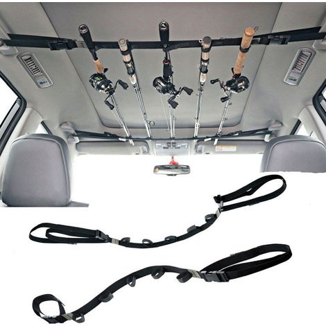 2 sangles ajustables pour fixation de canne à pêche, résistantes à l'usure, lot de 2 supports de canne (1/5)