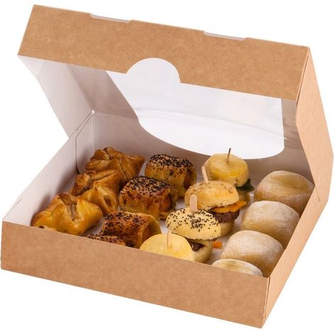 Boîte carton avec fenêtre 20 x 20 x 4cm - COLIS 50 BOITES (1/5)