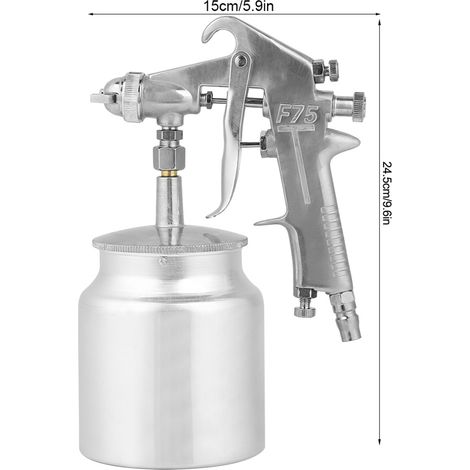 Druckluft-Farbpistole F-75S mit Top-Feed, Kaliber 1,5 mm, 750 ml (1/4)