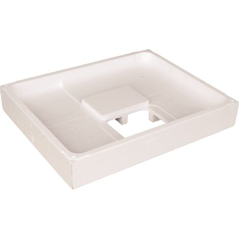 Calmwaters® Duschwannenträger 120x80 cm Modern Select, Passend für Rechteck-Duschwanne 120 x 80 x 2,5 cm, Styropor-Wannenträger, Schall- und wärmedämmend, Direkt verfliesbar, Weiß, 03AX3044 (1/5)